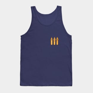 Dip Pen Nibs (Navy and Yellow Ochre) Tank Top